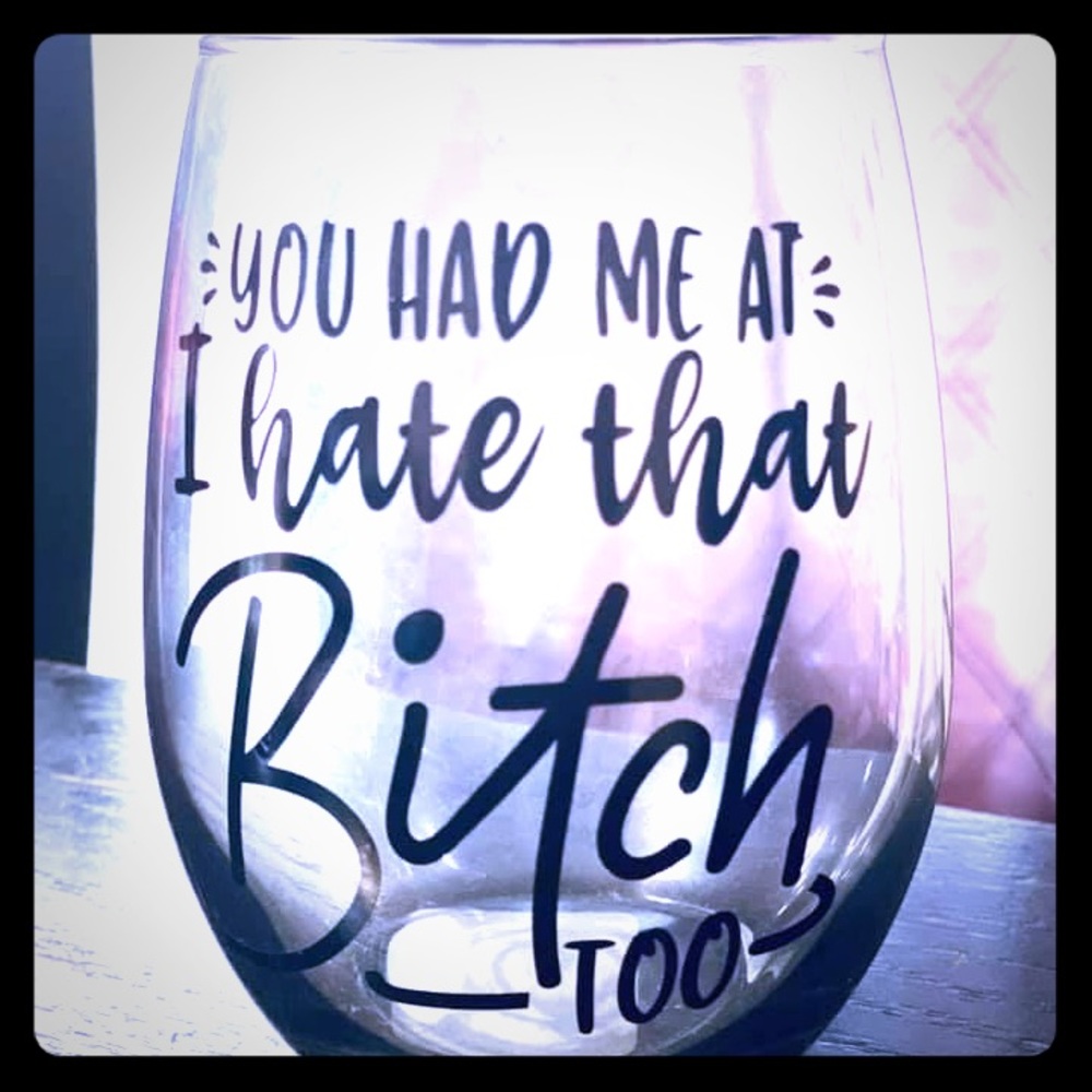 Stemless wine glass
